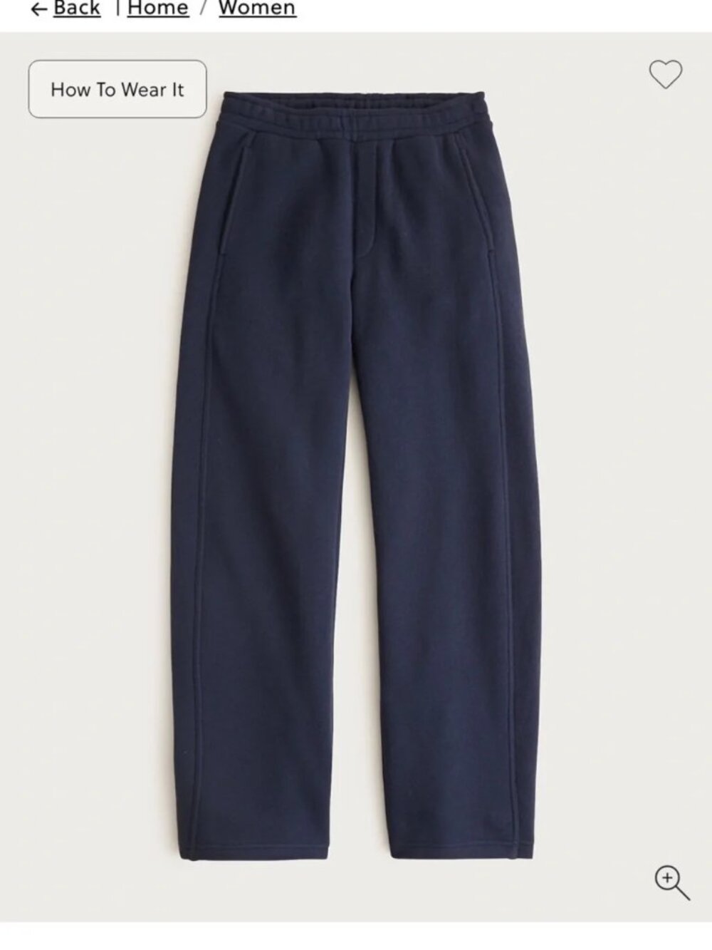 J. Crew Zoe Barrel Sweatpant in Heritage Terry, NWT, Small